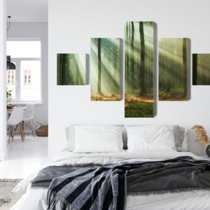 Peinture en plusieurs parties Paysage Forestier Le Matin – Image 7