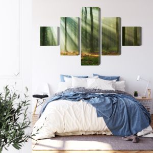 Peinture en plusieurs parties Paysage Forestier Le Matin – Image 3