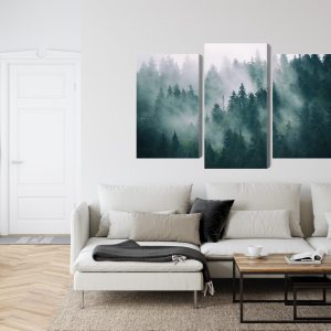 Peinture en plusieurs parties Brouillard Dans La Forêt Verte – Image 6