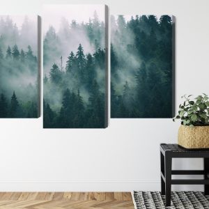Peinture en plusieurs parties Brouillard Dans La Forêt Verte – Image 8
