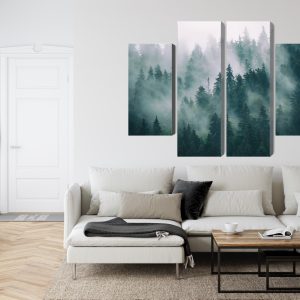 Peinture en plusieurs parties Brouillard Dans La Forêt Verte – Image 6