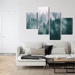 Peinture en plusieurs parties Brouillard Dans La Forêt Verte – Image 6