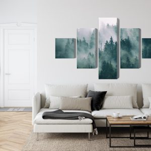 Peinture en plusieurs parties Brouillard Dans La Forêt Verte – Image 6