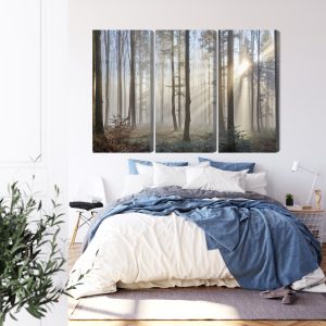 Peinture en plusieurs parties Lever Du Soleil Dans Les Bois – Image 3