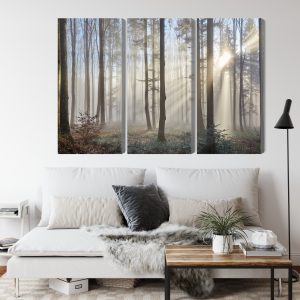 Peinture en plusieurs parties Lever Du Soleil Dans Les Bois – Image 4