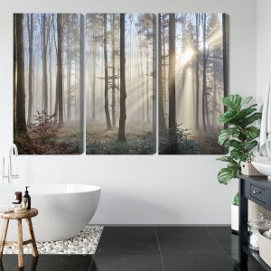 Peinture en plusieurs parties Lever Du Soleil Dans Les Bois – Image 5