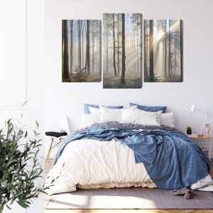 Peinture en plusieurs parties Lever Du Soleil Dans Les Bois – Image 3