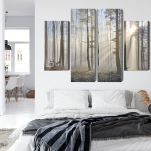 Peinture en plusieurs parties Lever Du Soleil Dans Les Bois – Image 7