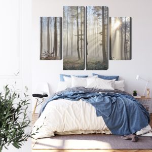 Peinture en plusieurs parties Lever Du Soleil Dans Les Bois – Image 3