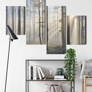 Peinture en plusieurs parties Lever Du Soleil Dans Les Bois – Image 9