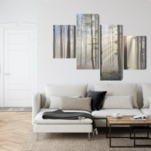 Peinture en plusieurs parties Lever Du Soleil Dans Les Bois – Image 6