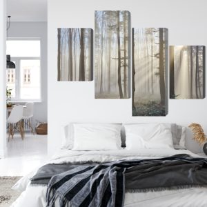 Peinture en plusieurs parties Lever Du Soleil Dans Les Bois – Image 7