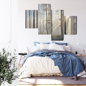 Peinture en plusieurs parties Lever Du Soleil Dans Les Bois – Image 3
