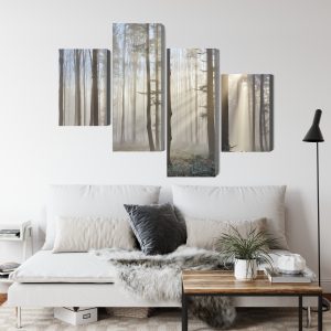 Peinture en plusieurs parties Lever Du Soleil Dans Les Bois – Image 4