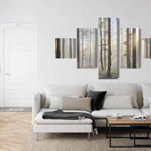 Peinture en plusieurs parties Lever Du Soleil Dans Les Bois – Image 6