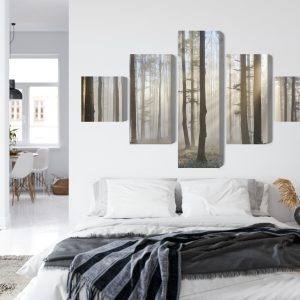 Peinture en plusieurs parties Lever Du Soleil Dans Les Bois – Image 7