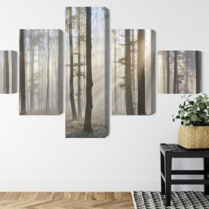 Peinture en plusieurs parties Lever Du Soleil Dans Les Bois – Image 8