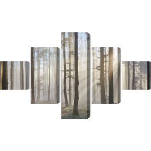 Peinture en plusieurs parties Lever Du Soleil Dans Les Bois – Image 2