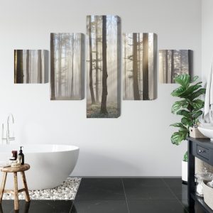 Peinture en plusieurs parties Lever Du Soleil Dans Les Bois – Image 5