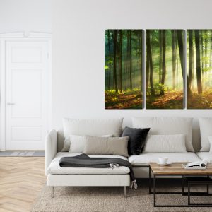 Peinture en plusieurs parties Les Rayons Du Soleil Dans La Forêt – Image 6