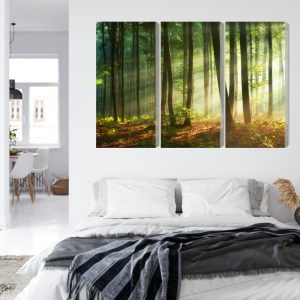 Peinture en plusieurs parties Les Rayons Du Soleil Dans La Forêt – Image 7