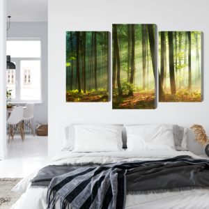 Peinture en plusieurs parties Les Rayons Du Soleil Dans La Forêt – Image 7