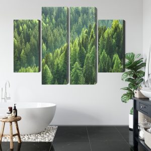 Peinture en plusieurs parties Le Vert De La Forêt – Image 5