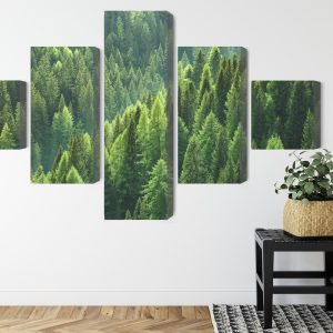 Peinture en plusieurs parties Le Vert De La Forêt – Image 8
