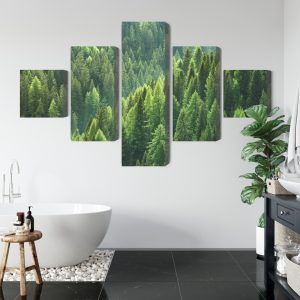 Peinture en plusieurs parties Le Vert De La Forêt – Image 5