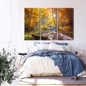 Peinture en plusieurs parties Paysage De Forêt D'automne 3D – Image 3