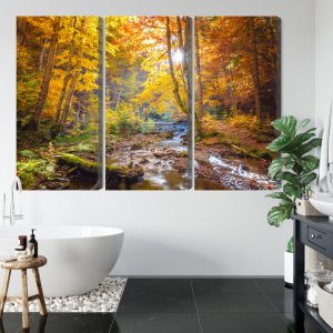 Peinture en plusieurs parties Paysage De Forêt D'automne 3D – Image 5