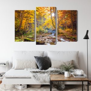 Peinture en plusieurs parties Paysage De Forêt D'automne 3D – Image 4