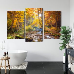Peinture en plusieurs parties Paysage De Forêt D'automne 3D – Image 5