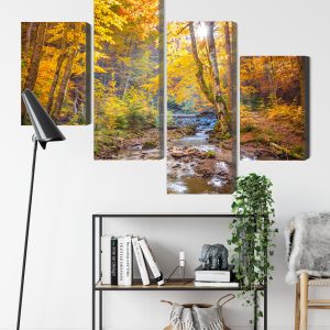 Peinture en plusieurs parties Paysage De Forêt D'automne 3D – Image 9
