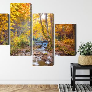 Peinture en plusieurs parties Paysage De Forêt D'automne 3D – Image 8
