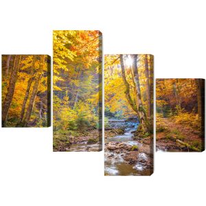 Peinture en plusieurs parties Paysage De Forêt D'automne 3D – Image 2