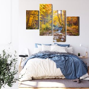 Peinture en plusieurs parties Paysage De Forêt D'automne 3D – Image 3