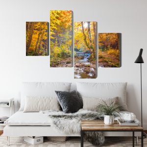 Peinture en plusieurs parties Paysage De Forêt D'automne 3D – Image 4