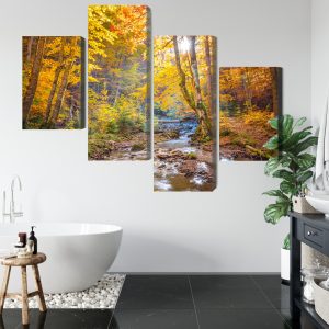 Peinture en plusieurs parties Paysage De Forêt D'automne 3D – Image 5