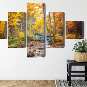 Peinture en plusieurs parties Paysage De Forêt D'automne 3D – Image 8