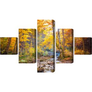 Peinture en plusieurs parties Paysage De Forêt D'automne 3D – Image 2