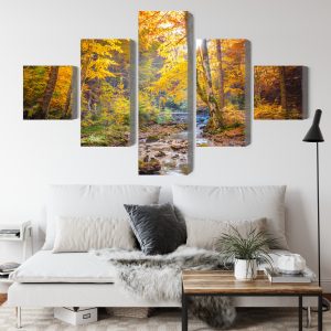 Peinture en plusieurs parties Paysage De Forêt D'automne 3D – Image 4