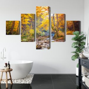 Peinture en plusieurs parties Paysage De Forêt D'automne 3D – Image 5