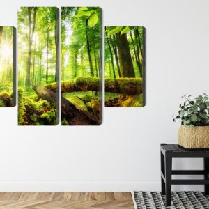 Peinture en plusieurs parties Rayons Du Soleil Dans La Forêt 3D – Image 8