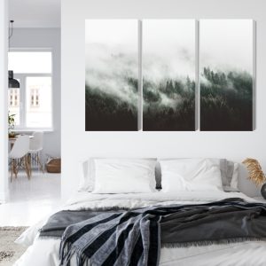 Peinture en plusieurs parties Paysage Forestier 3D Brumeux – Image 7
