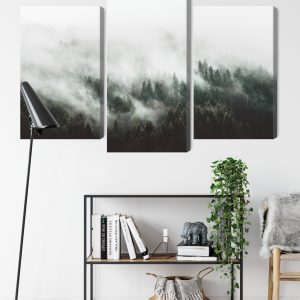 Peinture en plusieurs parties Paysage Forestier 3D Brumeux – Image 9