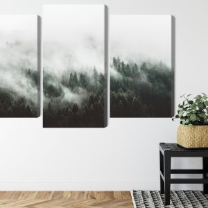 Peinture en plusieurs parties Paysage Forestier 3D Brumeux – Image 8