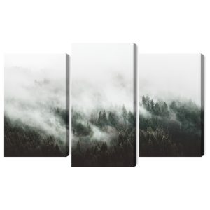 Peinture en plusieurs parties Paysage Forestier 3D Brumeux – Image 2