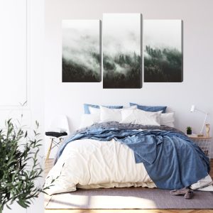 Peinture en plusieurs parties Paysage Forestier 3D Brumeux – Image 3