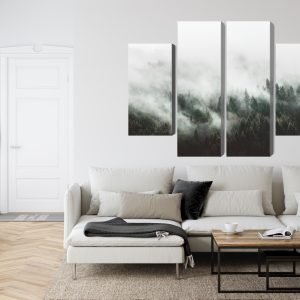 Peinture en plusieurs parties Paysage Forestier 3D Brumeux – Image 6